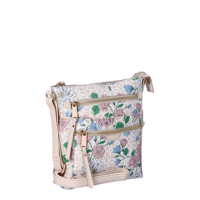 Time and Tru Women's Norah Crossbody Shoulder Bag, Floral