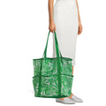 Time and Tru Women's Mesh Beach Tote, Tropical Leaf