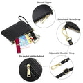 Sendefn Leather Wristlet Clutch Small Women Crossbody Shoulder Bag Wallet Purses RIFD Card Slots