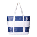 Time and Tru Women's Striped Beach Tote with Embroidered Accent