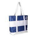 Time and Tru Women's Striped Beach Tote with Embroidered Accent